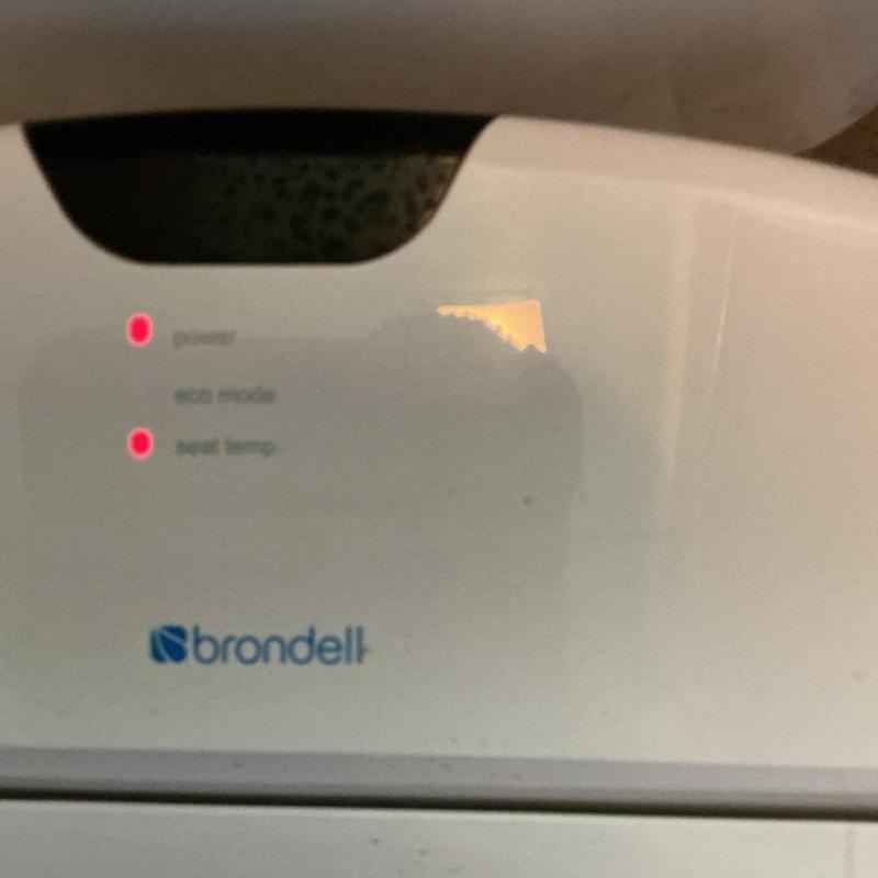 Brondell bidet toilet seat with power lights on Brondell bidet toilet seat with power lights on