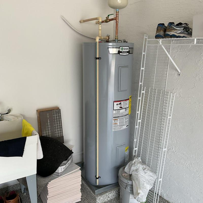 AO Smith 50-gallon electric water heater installation AO Smith 50-gallon electric water heater installation