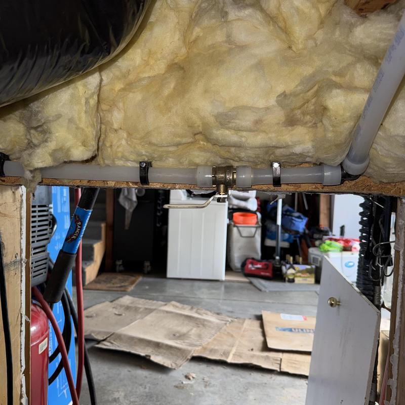 Main water shutoff valve relocated in crawl space Main water shutoff valve relocated in crawl space