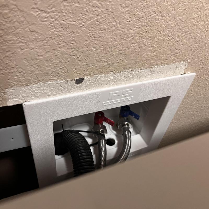 PEX supply lines with angle stops for washer hookup PEX supply lines with angle stops for washer hookup