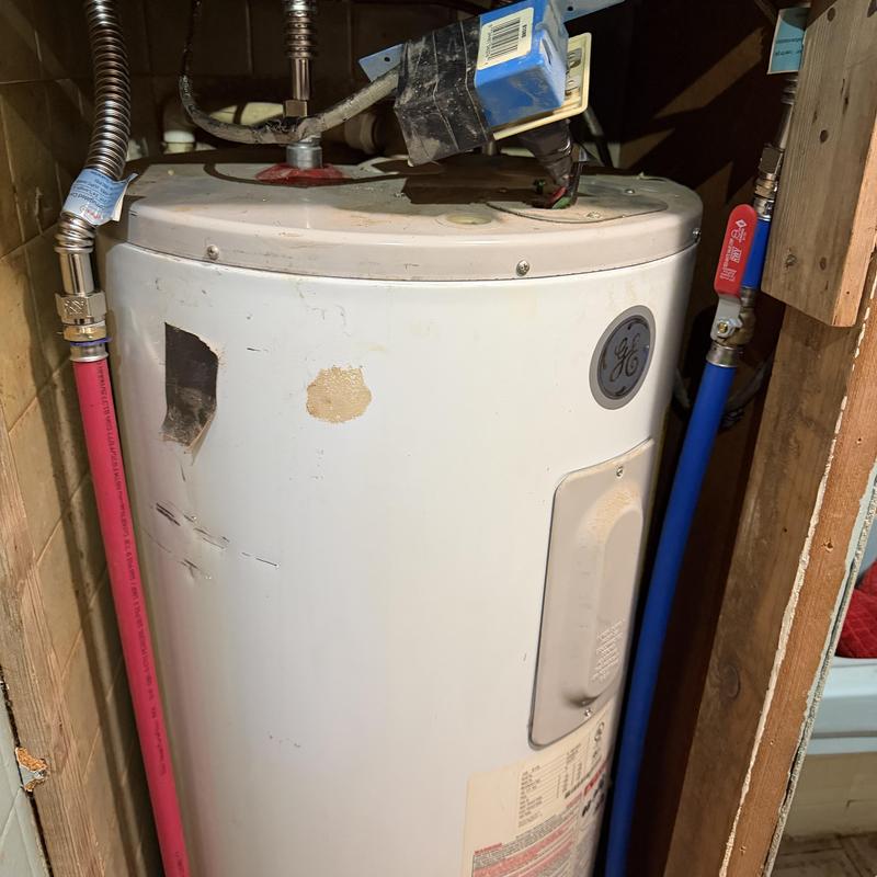 Water heater supply lines with angle stops and fittings Water heater supply lines with angle stops and fittings