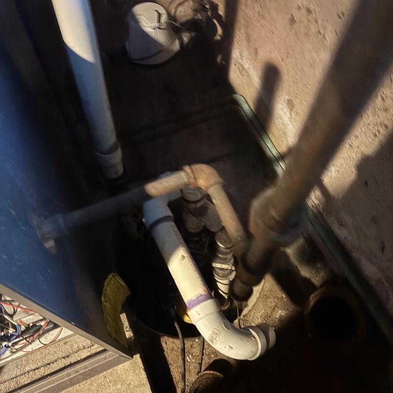 Main line plumbing pipes and sump pump basin inspection Main line plumbing pipes and sump pump basin inspection