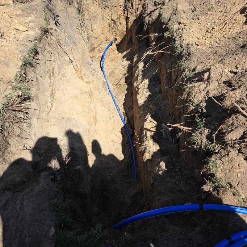 1 inch water service pipe installation in trench 1 inch water service pipe installation in trench