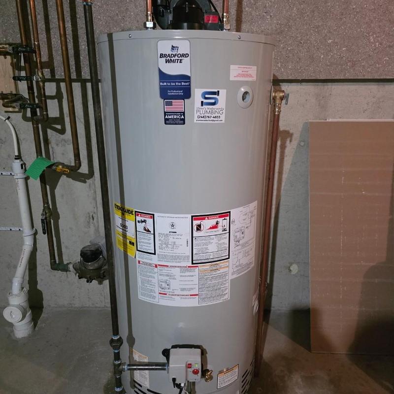 Bradford White 75-gallon water heater installation Bradford White 75-gallon water heater installation