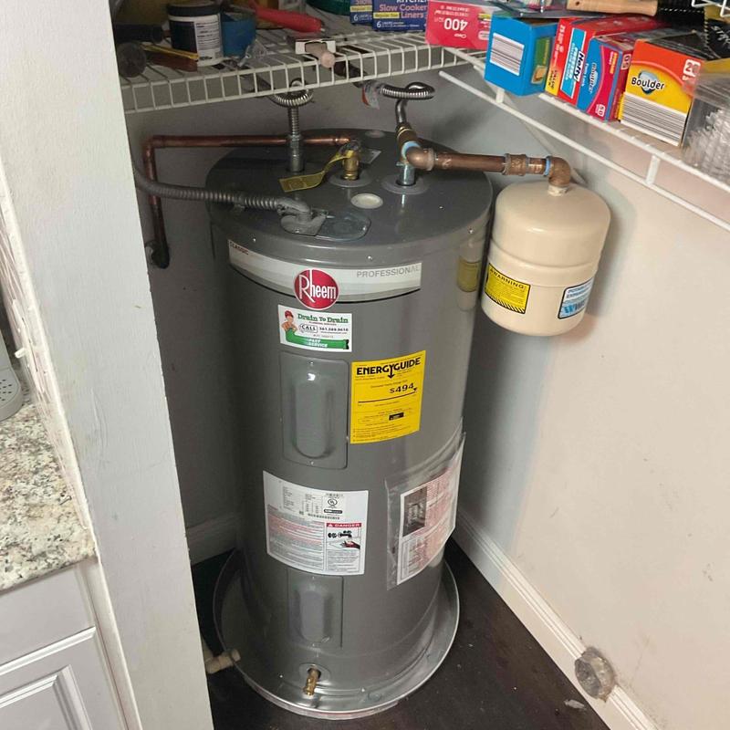Rheem 40-gallon electric water heater installation Rheem 40-gallon electric water heater installation