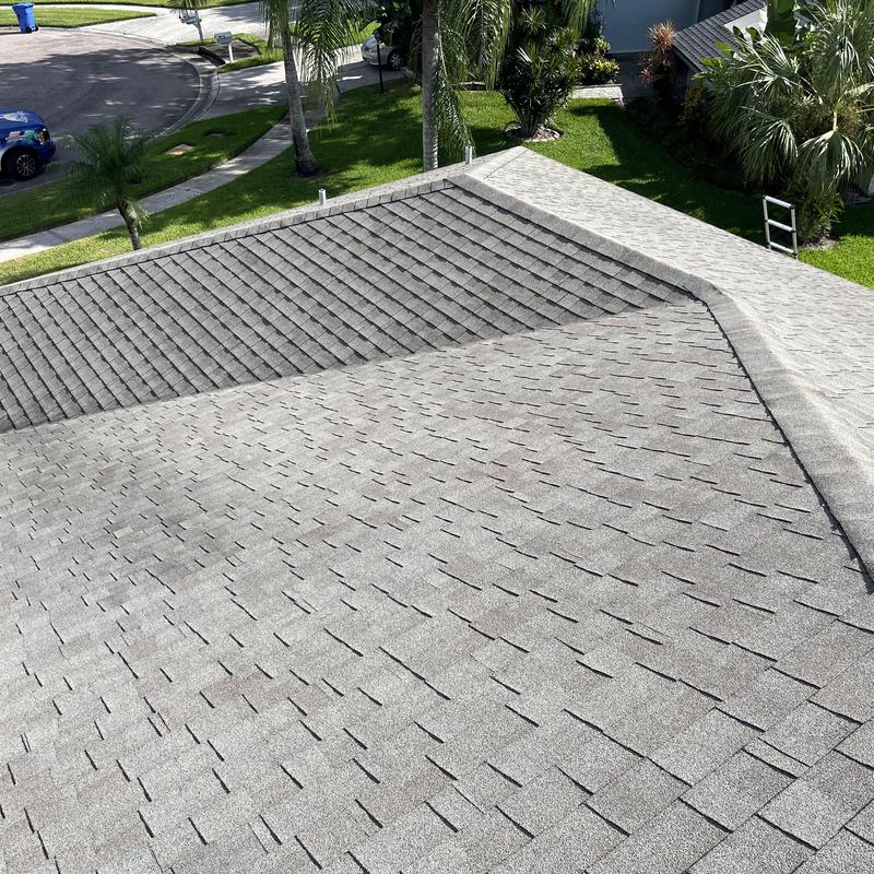 Shingle roof with new and old sections in Hudson FL Shingle roof with new and old sections in Hudson FL