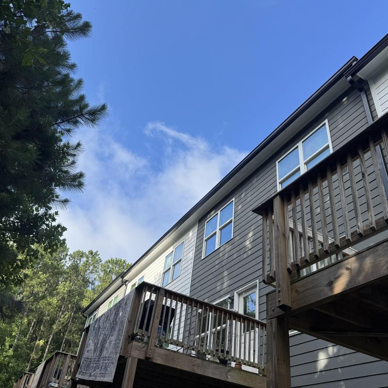 Townhome gutter replacement and debris cleanup