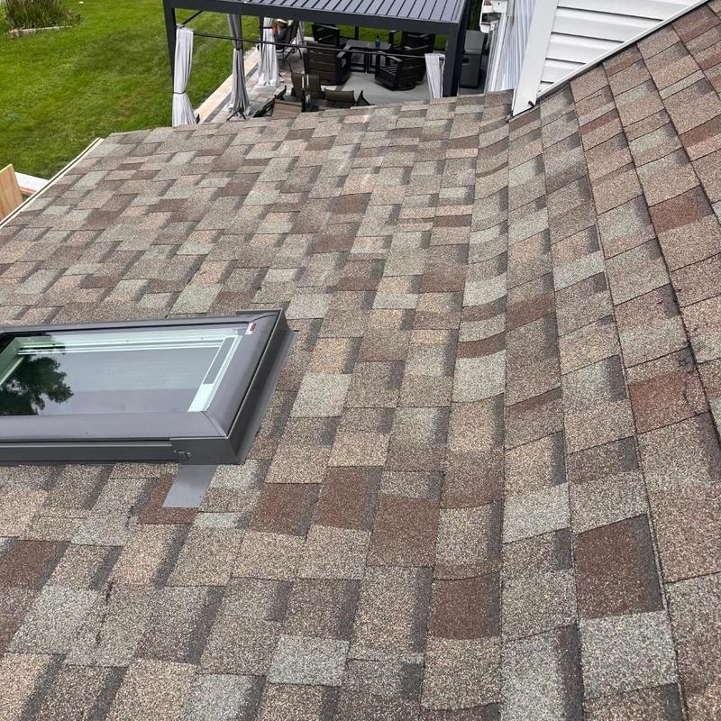 CertainTeed Landmark Pro shingles with skylight trim