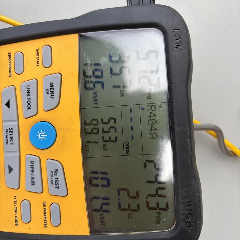 Walk-in cooler refrigerant pressure gauge reading Walk-in cooler refrigerant pressure gauge reading