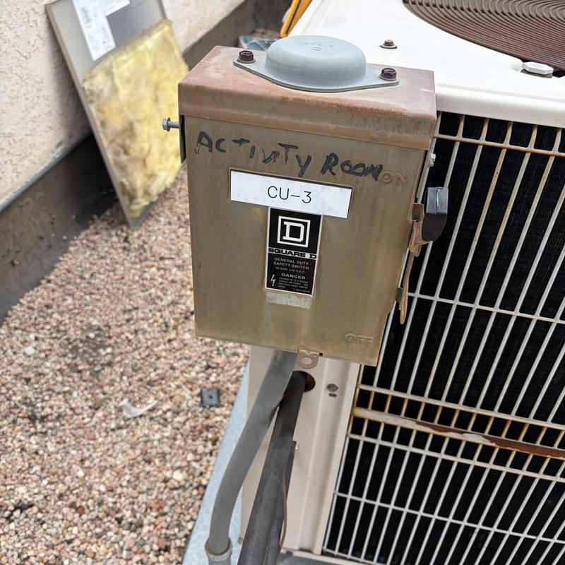 Electrical safety switch on Lennox HVAC unit Electrical safety switch on Lennox HVAC unit