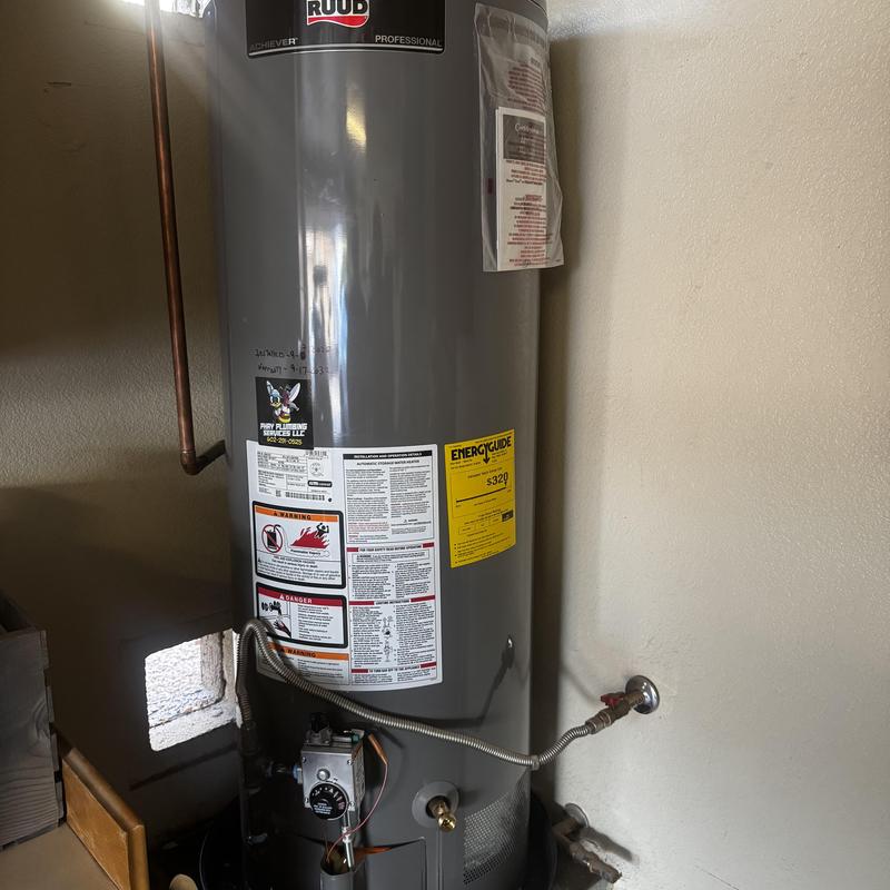 Ruud 50-gallon gas water heater installation Ruud 50-gallon gas water heater installation