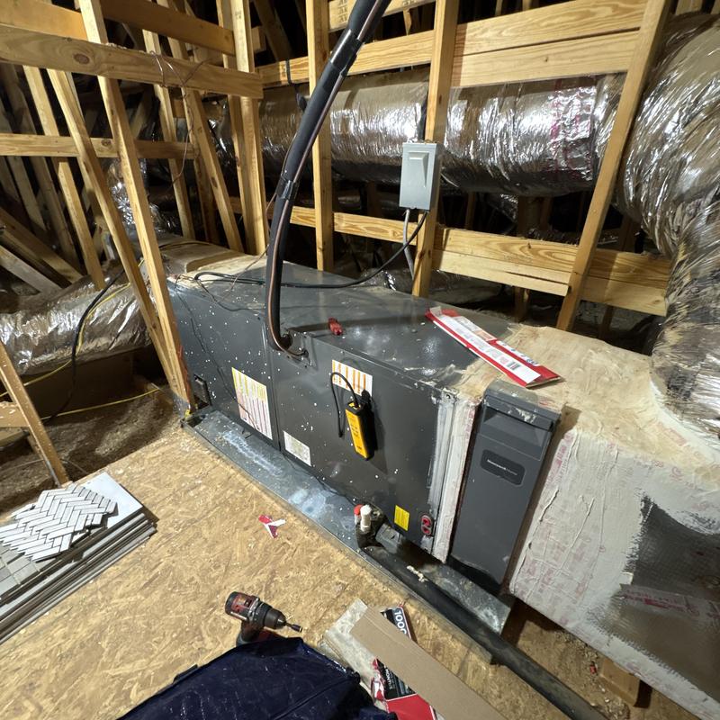 HVAC air handler unit with leak repair tools HVAC air handler unit with leak repair tools