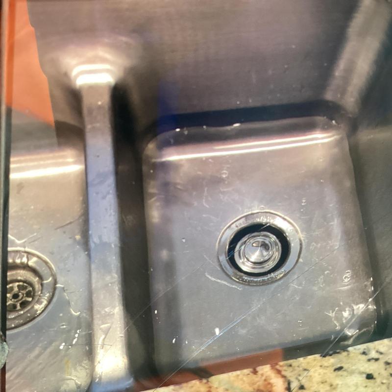 Kitchen sink drain and garbage disposal installed Kitchen sink drain and garbage disposal installed
