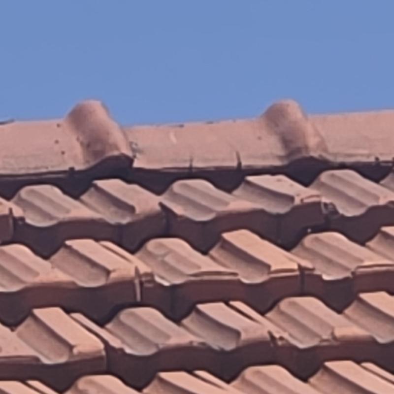French clay tile roof with measurement details