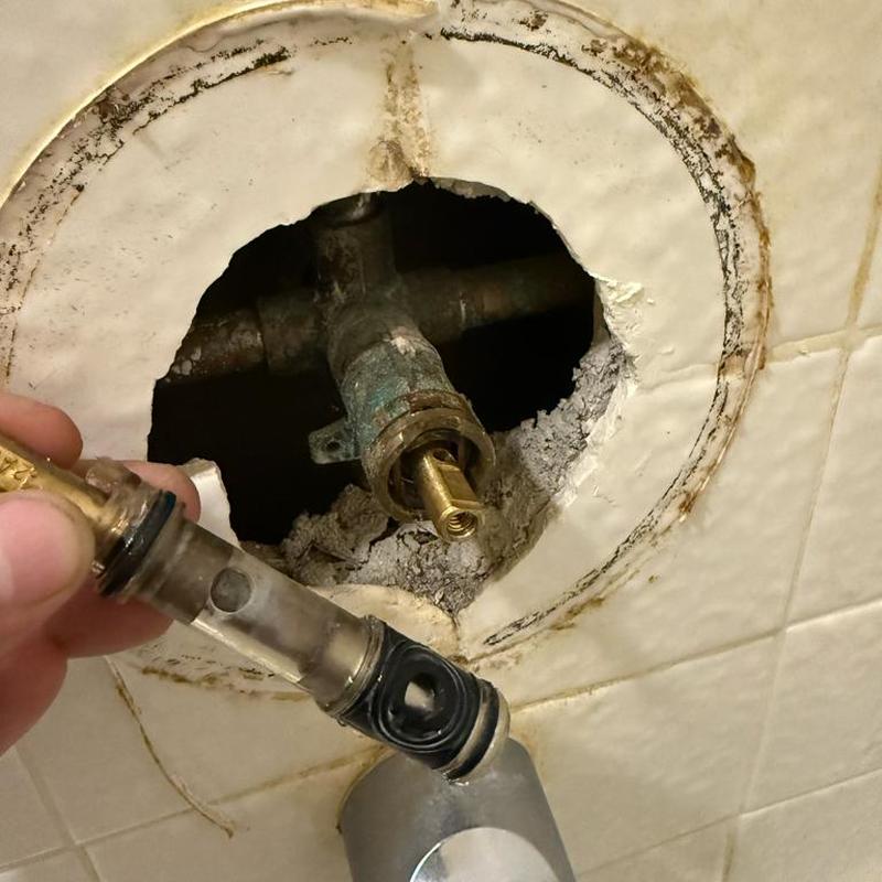 Moen shower cartridge removal from tub faucet assembly Moen shower cartridge removal from tub faucet assembly