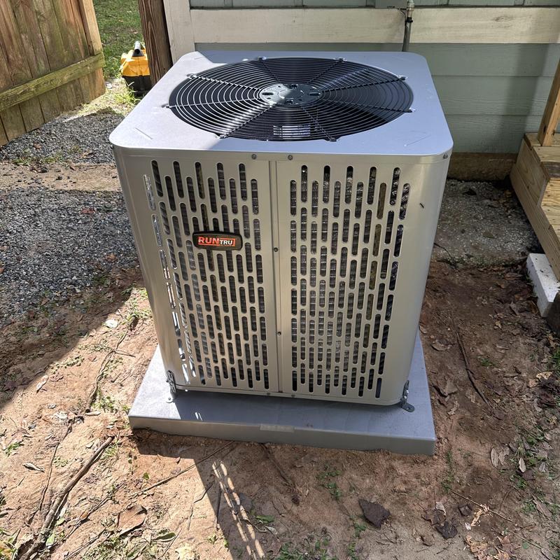 RunTru air conditioner unit new outdoor installation RunTru air conditioner unit new outdoor installation