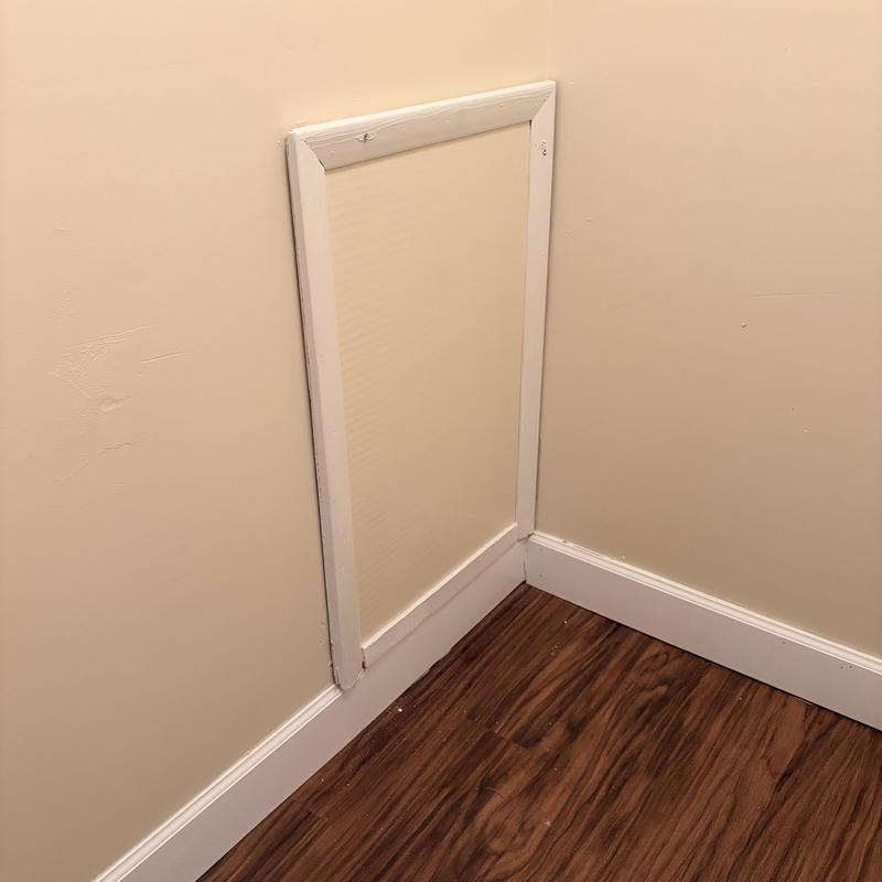 Access panel for shower valve plumbing system Access panel for shower valve plumbing system
