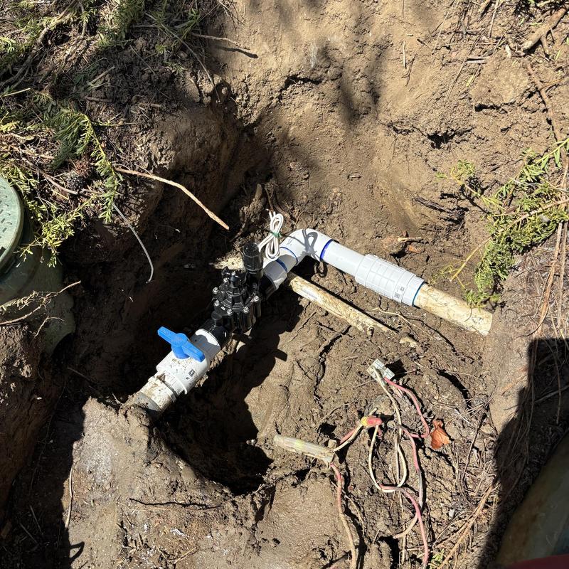 Irrigation anti-siphon valve and piping installation Irrigation anti-siphon valve and piping installation