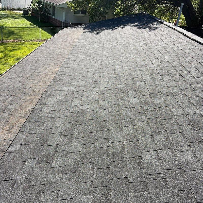 Tamko Stormfighter Flex shingles on residential roof Tamko Stormfighter Flex shingles on residential roof