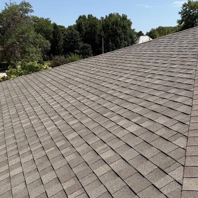 Tamko Titan XT asphalt shingle roof in sunlight Tamko Titan XT asphalt shingle roof in sunlight