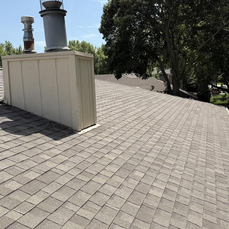 Tamko Titan XT asphalt shingles on residential roof Tamko Titan XT asphalt shingles on residential roof