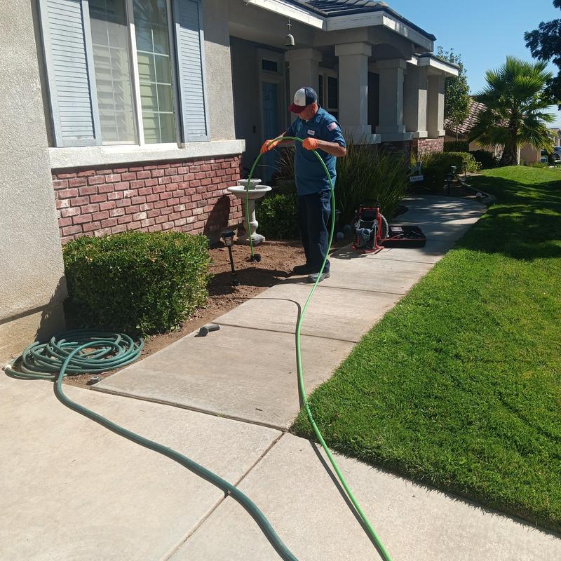 Sewer line hydrojetting and spot repair outdoors Sewer line hydrojetting and spot repair outdoors
