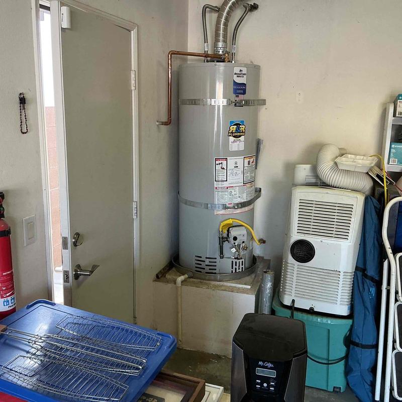 50-gallon natural gas water heater installation