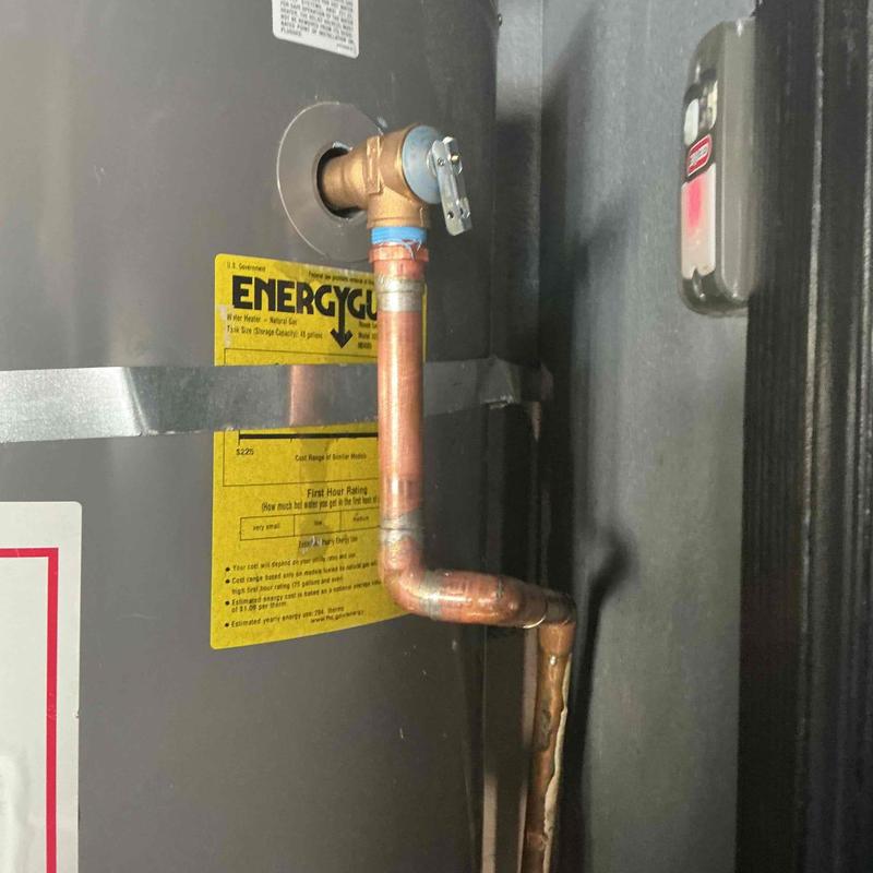 Watts pressure relief valve on water heater