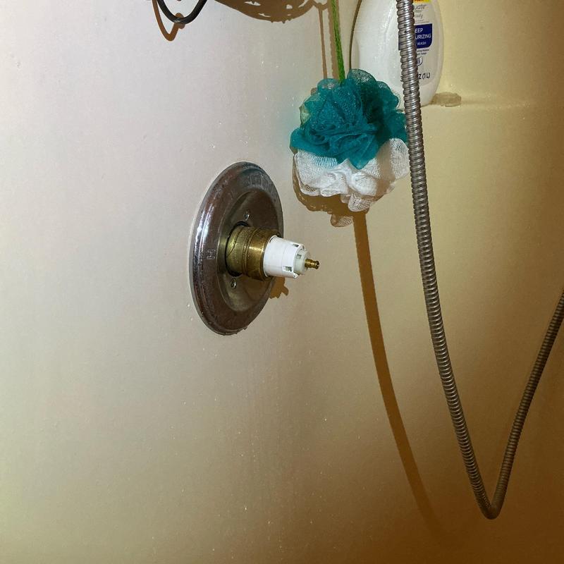 Delta single handle shower cartridge replacement in bathroom