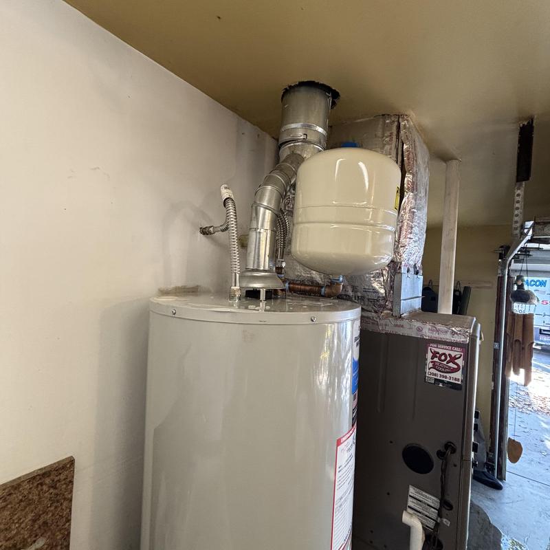 Water heater replacement with expansion tank and venting Water heater replacement with expansion tank and venting