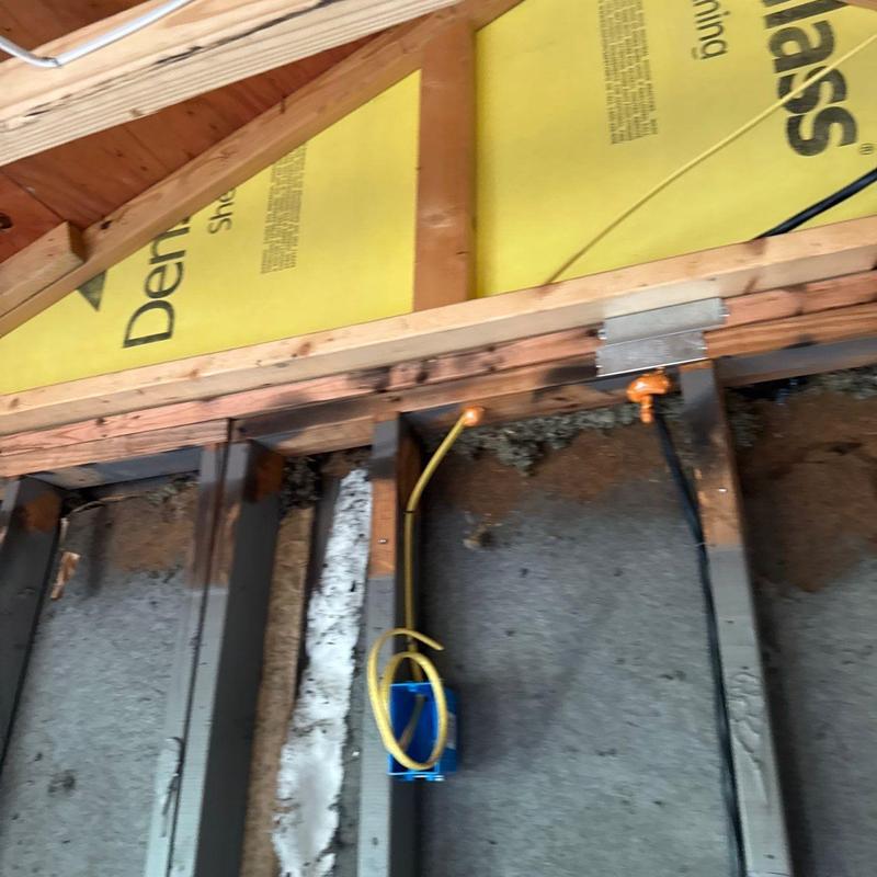 Electrical wiring installation inside wall framing