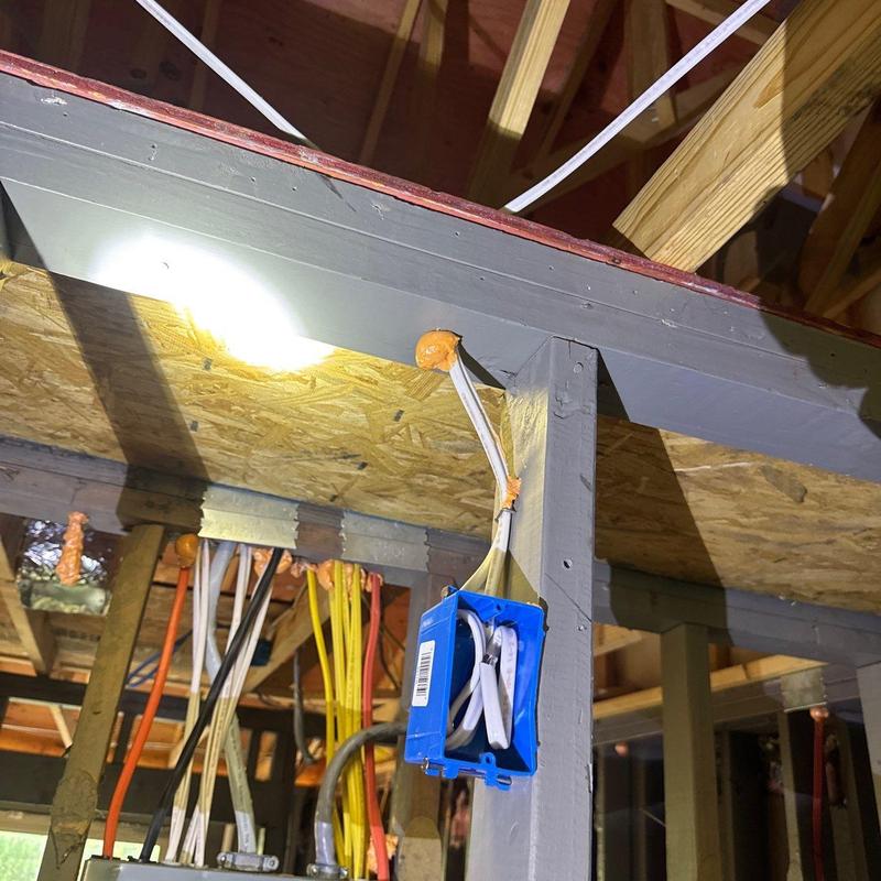 Electrical wiring and junction box installation in framing