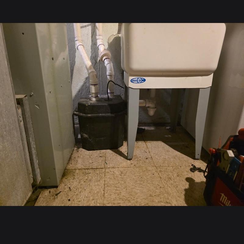 Laundry pump Zoeller M53 with utility sink plumbing Laundry pump Zoeller M53 with utility sink plumbing
