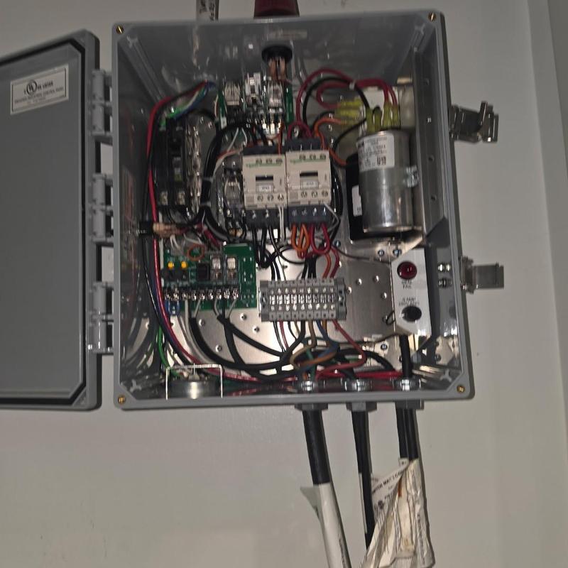 Grinder pump control panel wiring and components installation Grinder pump control panel wiring and components installation