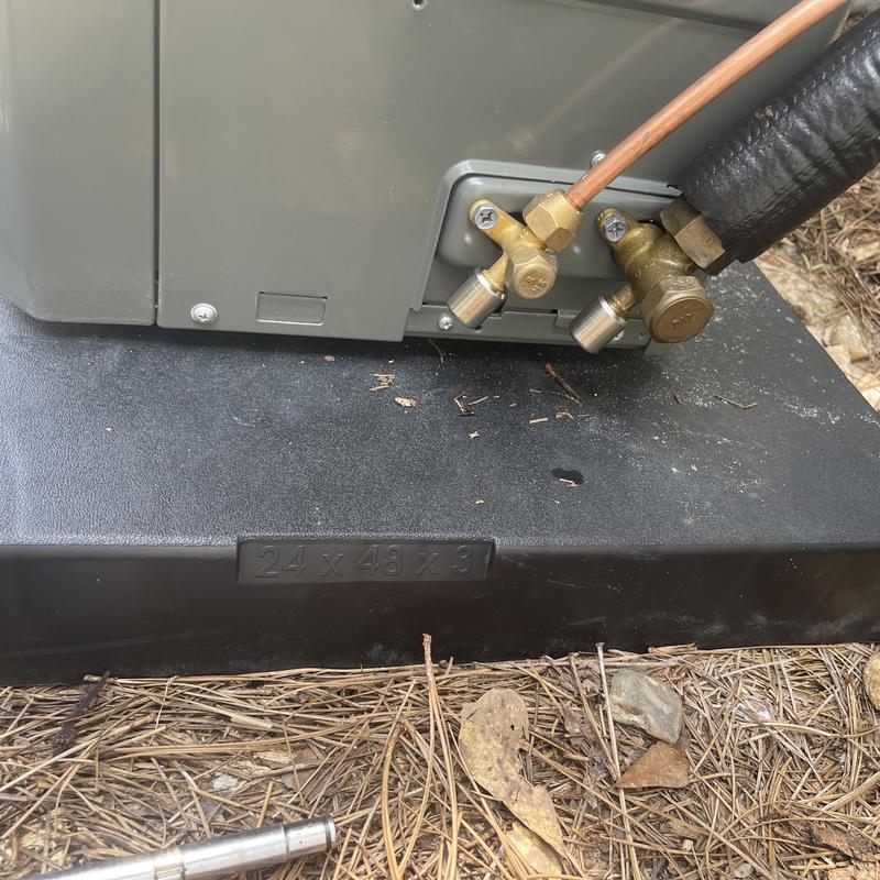 Mini split Schrader valve leak on outdoor unit