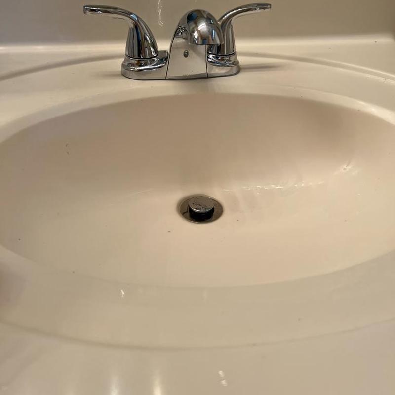 Bathroom sink faucet installation with Moen fixtures