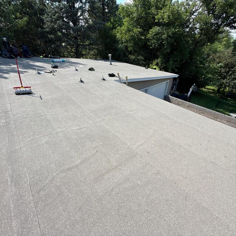 Mule-Hide SBS SA flat roof installation in Weston, NE Mule-Hide SBS SA flat roof installation in Weston, NE