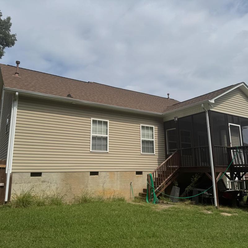 Asphalt shingle roof replacement on residential home