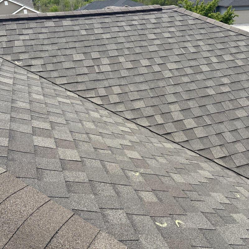 Tamko Titan XT impact resistant roof shingles close-up Tamko Titan XT impact resistant roof shingles close-up
