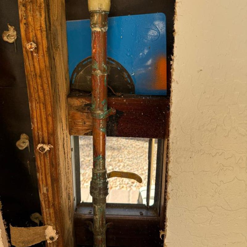 Copper pipe with ball valve and hose bib connection
