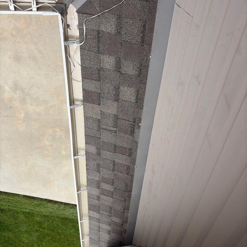 Gutter system with new white gutters in Lincoln, NE Gutter system with new white gutters in Lincoln, NE