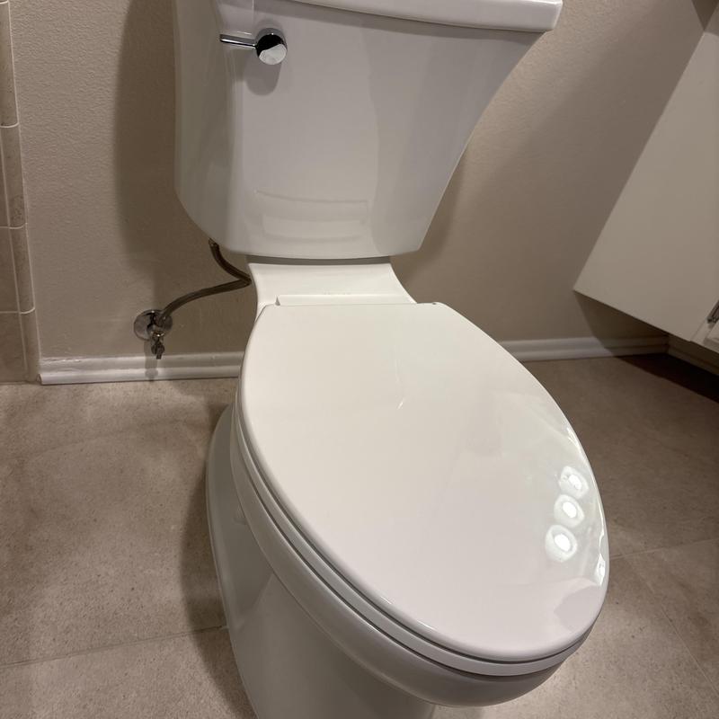 Toilet with new angle stop and supply line installation Toilet with new angle stop and supply line installation