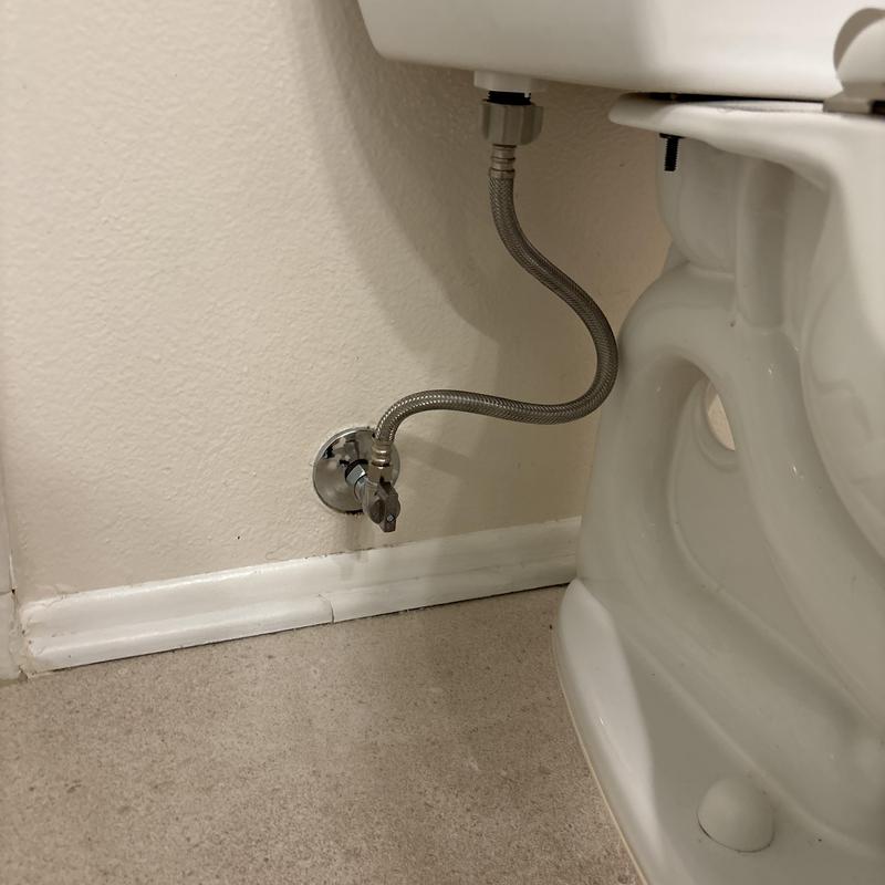 Angle stop valve and supply line for toilet Angle stop valve and supply line for toilet