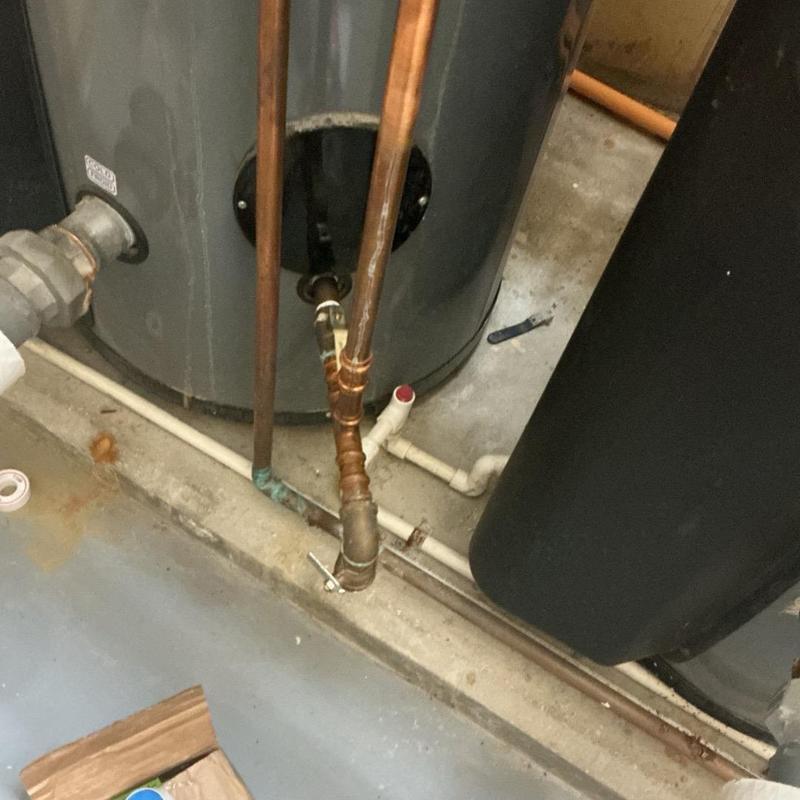 Commercial water heater piping and valve replacement Commercial water heater piping and valve replacement