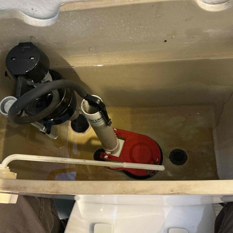Toilet tank flapper replacement with water shut off