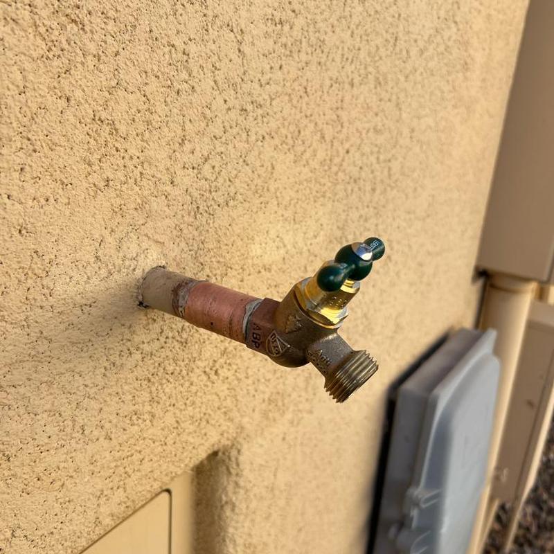 Hose bib replacement on exterior wall in Queen Creek