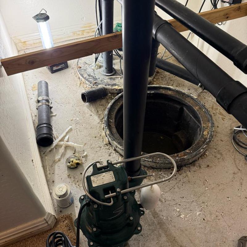 Zoeller sump pump installation with sealed lid