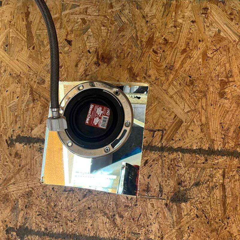 Toilet flange installation on plywood subfloor