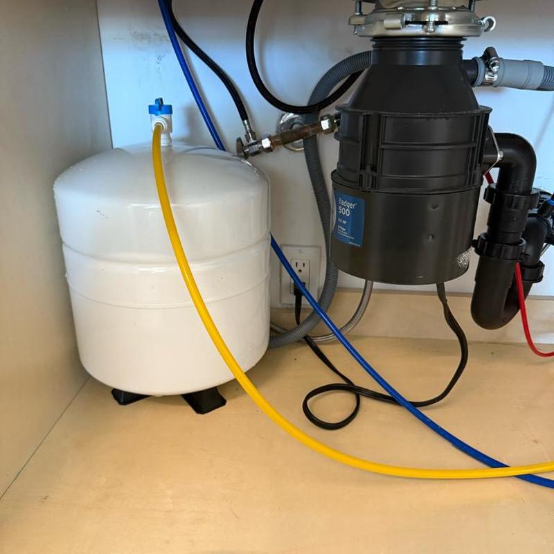 Garbage disposal and RO system under sink installation