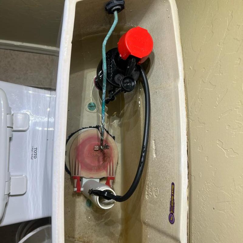 Toilet fill valve and supply line replacement inside tank
